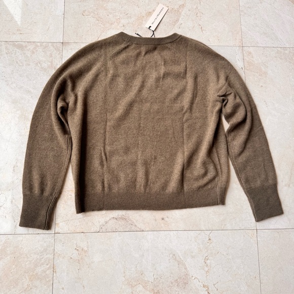 White + Warren Brown Cashmere Essential Sweater size S - Picture 5 of 9